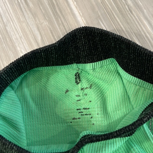 Free People size Small, green ribbed biker shorts - Picture 7 of 7